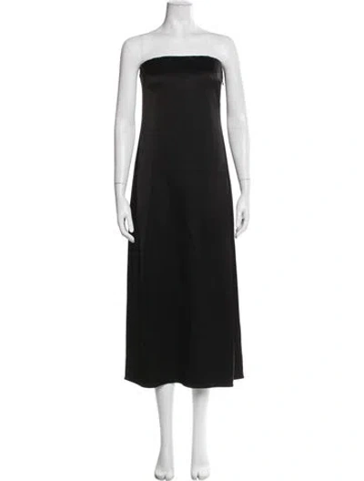 Pre-owned La Ligne Strapless Midi Length Dress W/ Tags In Black