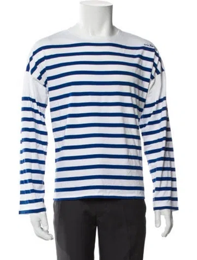 Pre-owned La Ligne Striped Bateau Neckline Top In Black