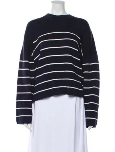 Pre-owned La Ligne Striped Crew Neck Sweater In Blue