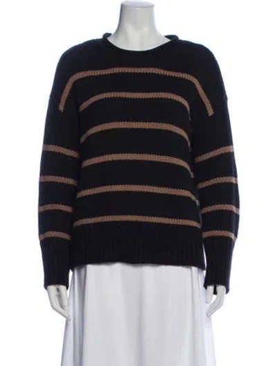Pre-owned La Ligne Striped Crew Neck Sweater In Blue