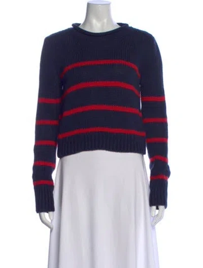 Pre-owned La Ligne Striped Crew Neck Sweater In Blue