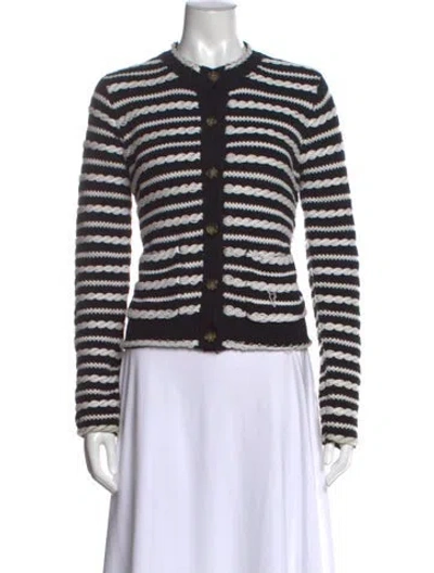 Pre-owned La Ligne Striped Crew Neck Sweater In Blue