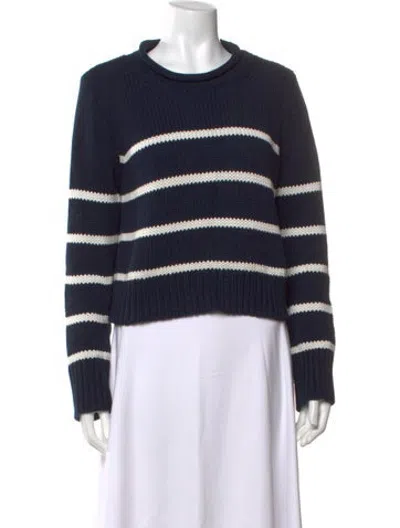 Pre-owned La Ligne Striped Crew Neck Sweater In Blue