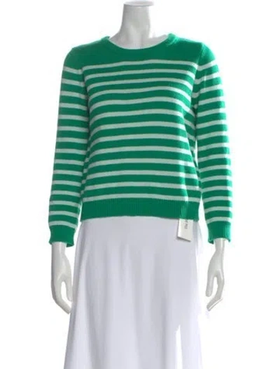 Pre-owned La Ligne Striped Crew Neck Sweater In Green