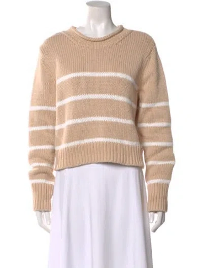 Pre-owned La Ligne Striped Crew Neck Sweater In Neutral