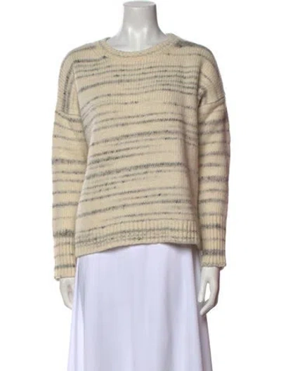 Pre-owned La Ligne Striped Crew Neck Sweater In Neutral