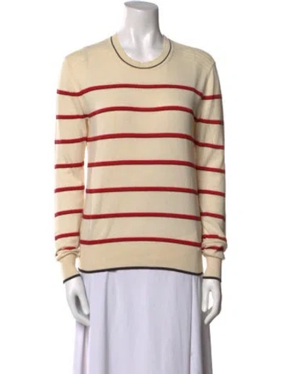 Pre-owned La Ligne Striped Crew Neck Sweater In Neutral