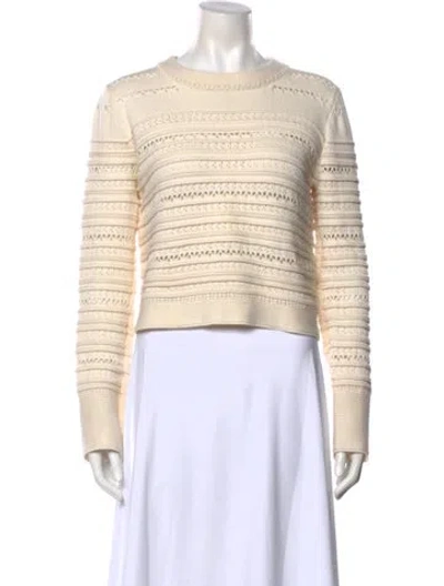 Pre-owned La Ligne Striped Crew Neck Sweater In Neutral