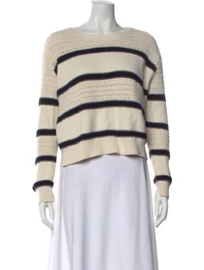 Pre-owned La Ligne Striped Crew Neck Sweater In Neutral