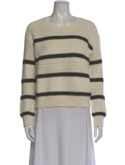 Pre-owned La Ligne Striped Crew Neck Sweater In Neutral
