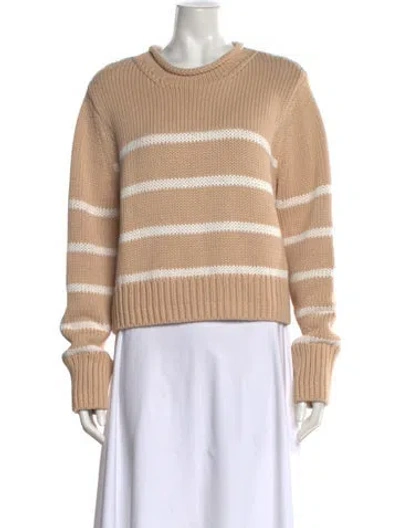 Pre-owned La Ligne Striped Crew Neck Sweater In Neutral