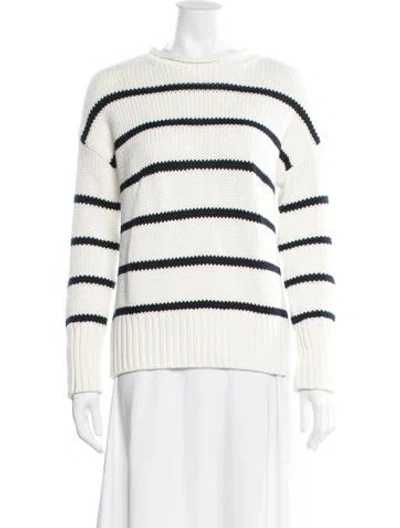 Pre-owned La Ligne Striped Crew Neck Sweater In Neutral