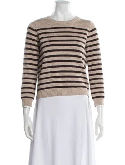 Pre-owned La Ligne Striped Crew Neck Sweater In Neutral
