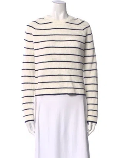 Pre-owned La Ligne Striped Crew Neck Sweater In Neutral