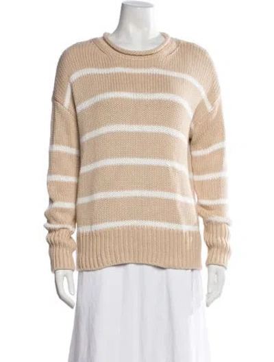 Pre-owned La Ligne Striped Crew Neck Sweater In Neutrals
