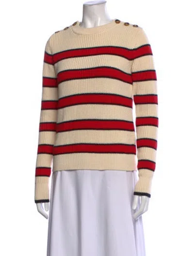 Pre-owned La Ligne Striped Crew Neck Sweater In Neutrals