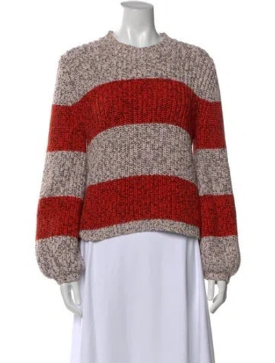 Pre-owned La Ligne Striped Crew Neck Sweater In Pink