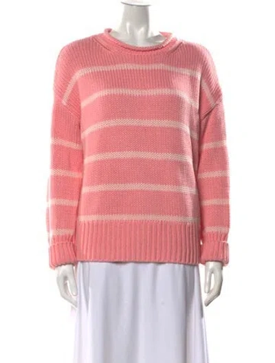 Pre-owned La Ligne Striped Crew Neck Sweater In Pink