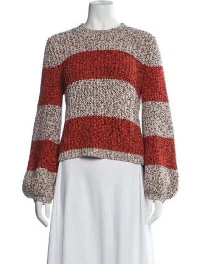 Pre-owned La Ligne Striped Crew Neck Sweater In Pink
