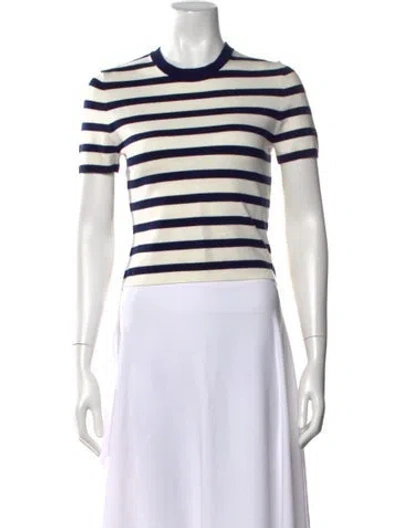 Pre-owned La Ligne Striped Crew Neck Sweater W/ Tags In Neutral