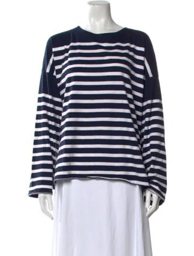 Pre-owned La Ligne Striped Crew Neck Top In Multi