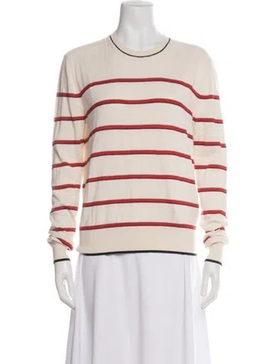 Pre-owned La Ligne Striped Crew Neck Top In Neutral