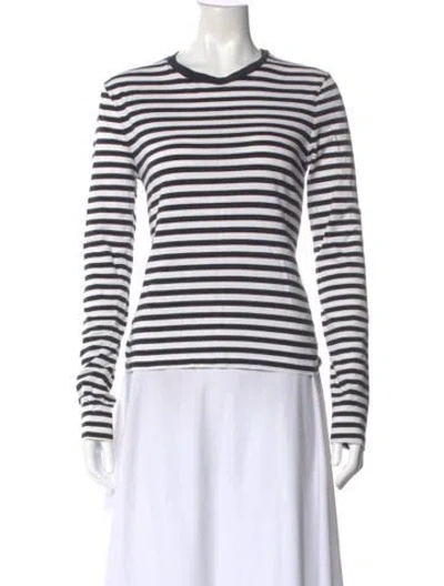 Pre-owned La Ligne Striped Crew Neck T-shirt In Multi