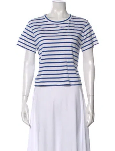 Pre-owned La Ligne Striped Crew Neck T-shirt In Multi