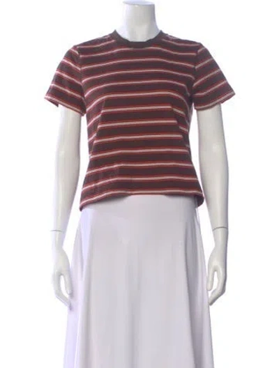 Pre-owned La Ligne Striped Crew Neck T-shirt In Multi