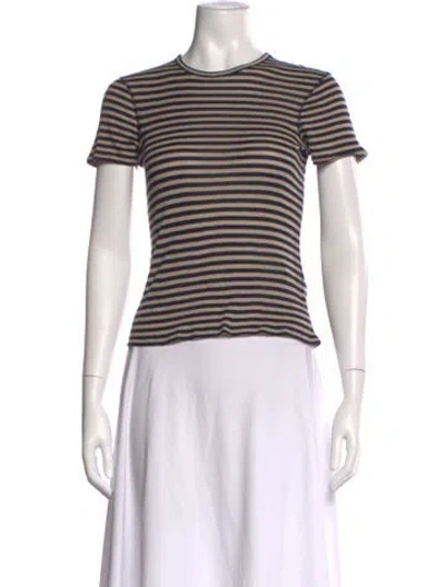 Pre-owned La Ligne Striped Crew Neck T-shirt In Multi