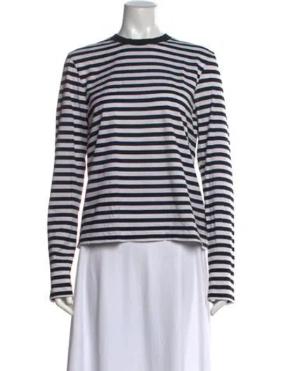 Pre-owned La Ligne Striped Crew Neck T-shirt In Multi