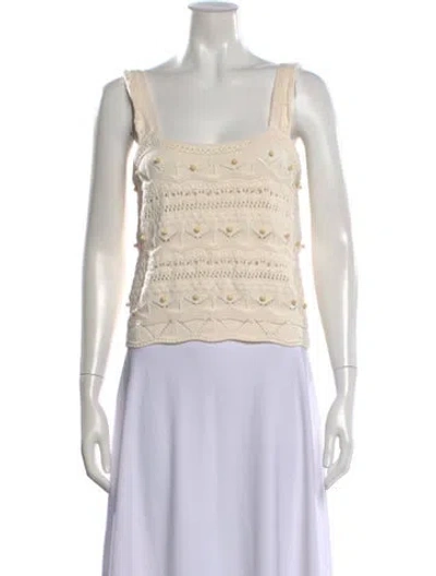 Pre-owned La Ligne Striped Crew Neck T-shirt In Neutral