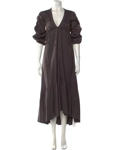 Pre-owned La Ligne Striped Long Dress In Blue