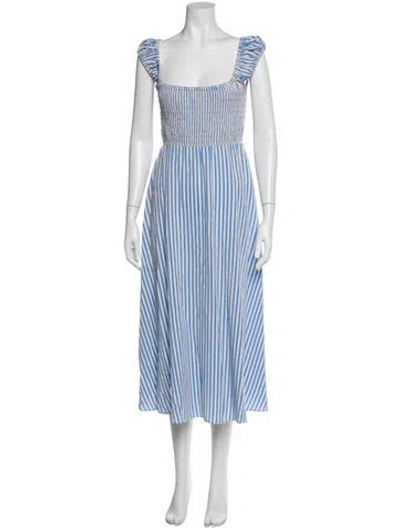 Pre-owned La Ligne Striped Long Dress In Blue