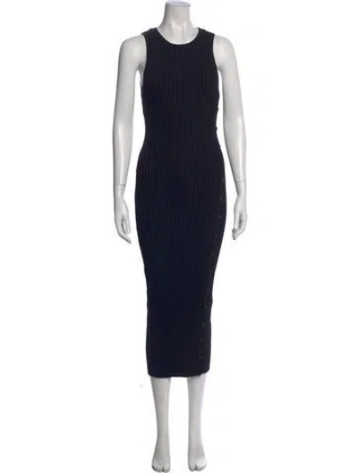 Pre-owned La Ligne Striped Long Dress W/ Tags In Black