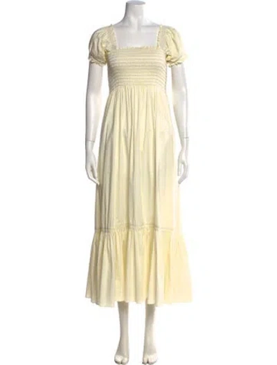 Pre-owned La Ligne Striped Long Dress In Yellow