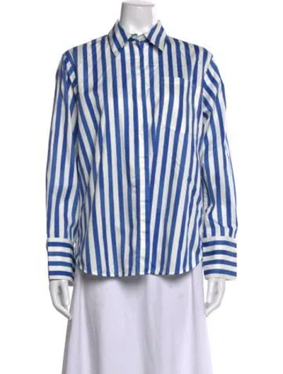 Pre-owned La Ligne Striped Long Sleeve Button-up Top In Multi