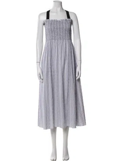Pre-owned La Ligne Striped Midi Length Dress In Blue