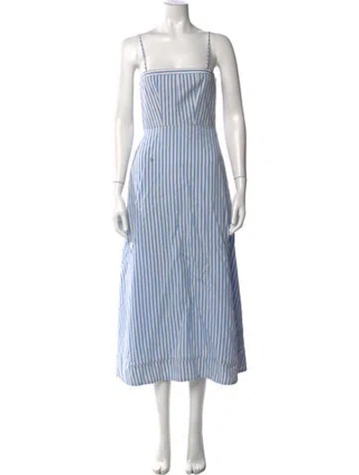 Pre-owned La Ligne Striped Midi Length Dress In Blue