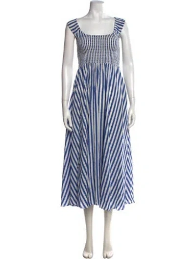 Pre-owned La Ligne Striped Midi Length Dress In Blue