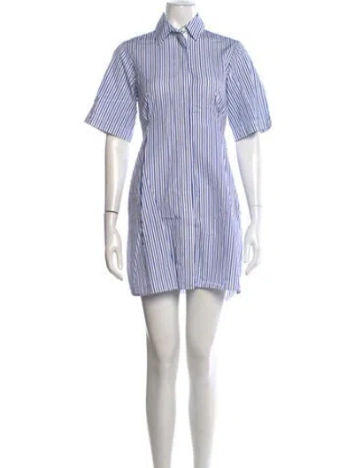Pre-owned La Ligne Striped Mini Dress In Blue