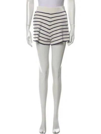 Pre-owned La Ligne Striped Mini Shorts In Neutral