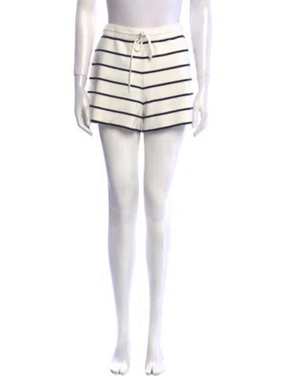 Pre-owned La Ligne Striped Mini Shorts In Neutral