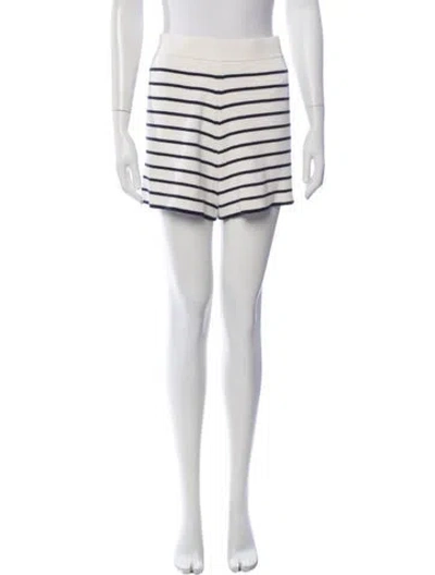Pre-owned La Ligne Striped Mini Shorts In Neutral