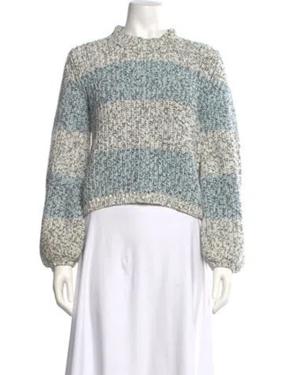 Pre-owned La Ligne Striped Mock Neck Sweater In Multi