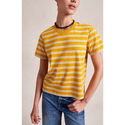 La Ligne Striped Mol Tee In Orange