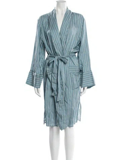 Pre-owned La Ligne Striped Robe In Blue