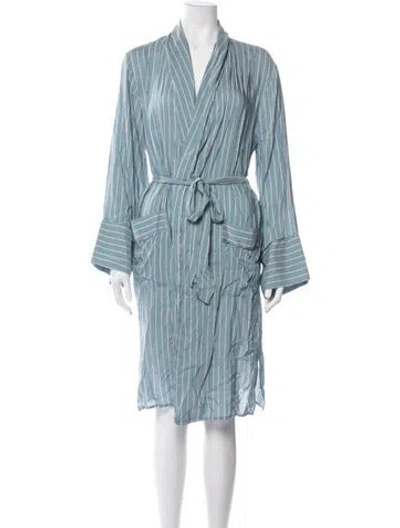 Pre-owned La Ligne Striped Robe In Blue