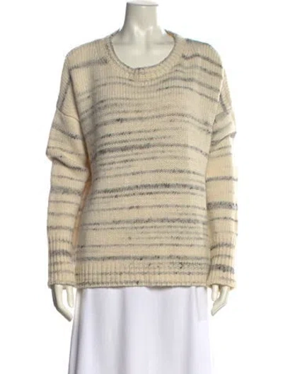 Pre-owned La Ligne Striped Scoop Neck Sweater In Neutral