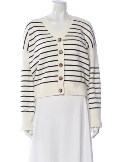 Pre-owned La Ligne Striped Scoop Neck Sweater In Neutrals